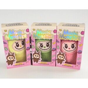 A little Obsessed Mochi Monster Plush Charms Set of 3 Kawaii Keychains NIB